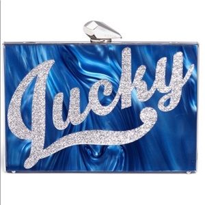 KOTUR ‘LUCKY' PEARLESCENT ACRYLIC MERRICK CLUTCH
